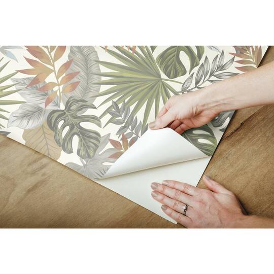 RoomMates Palm Frond Toss Peel & Stick Wallpaper